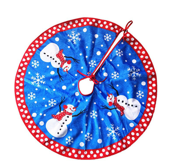 new Christmas decorations present fashion DIY Party Red Christmas snowman Tree skirt high quality flannel ornaments Party Supplie wholesale