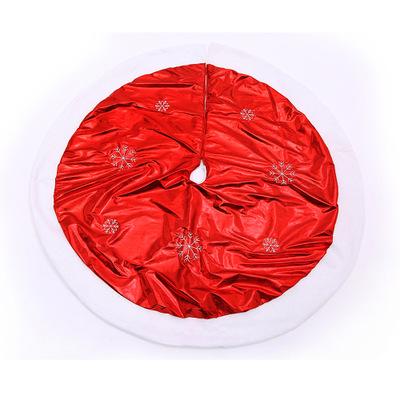 new Red silver Christmas Tree skirt Double layer embroidery Christmas decorations present DIY Party 100cm ornaments Party Supplie wholesale