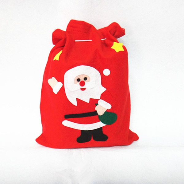 new Christmas decorations present DIY Party Christmas candy Shopping Nonwovens handbag 30*40cm Santa Claus ornaments Party Supplie wholesale