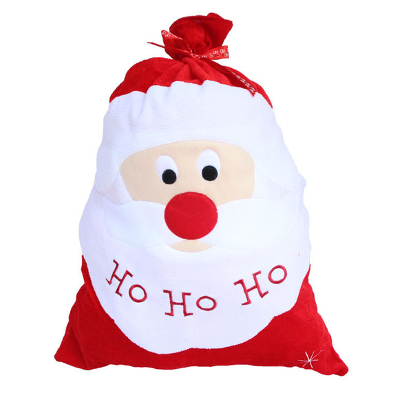 Christmas decorations Creative DIY Party Christmas high quality Gold velvet embroidery Santa Claus gift bag ornament Party Supplie wholesale