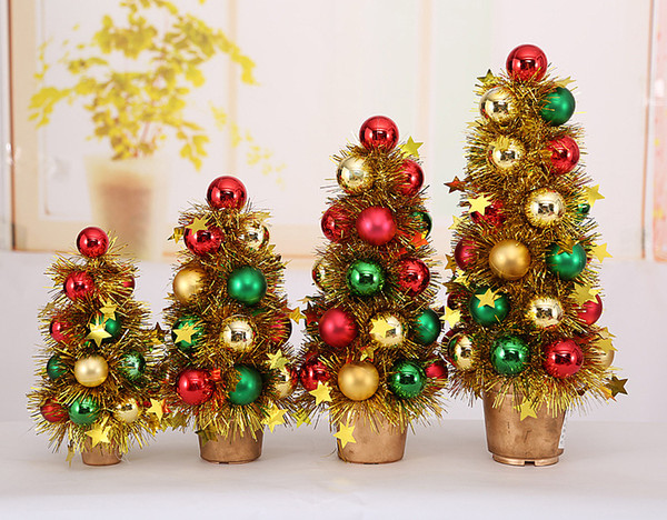 2018 new mini christmas tree Pendulum colorful balls tree Christmas decorations on the table DIY Party Exquisite Party Supplie wholesale