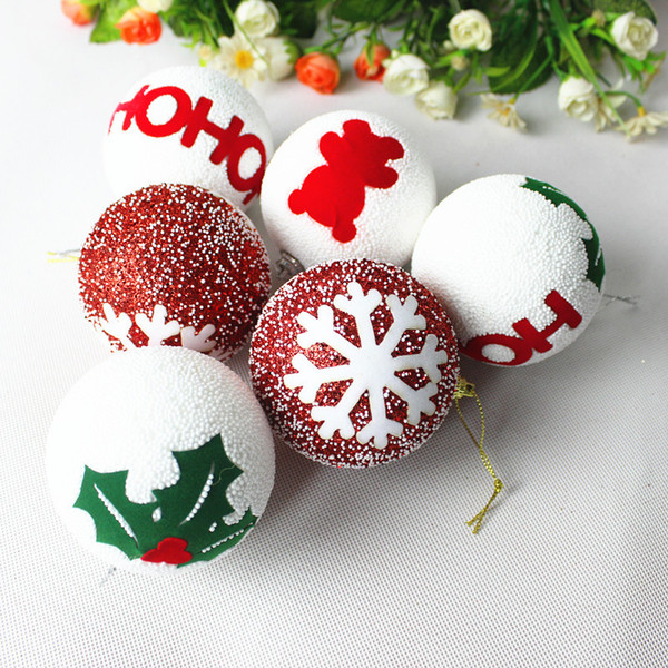 Christmas Ball 8CM Foam Christmas Tree Hanging Decorations Ornaments For Party