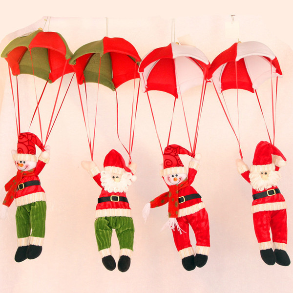 Romantic Christmas Charm Parachute Santa Claus Christmas Snowman Ornaments Craft Supplies Decorations