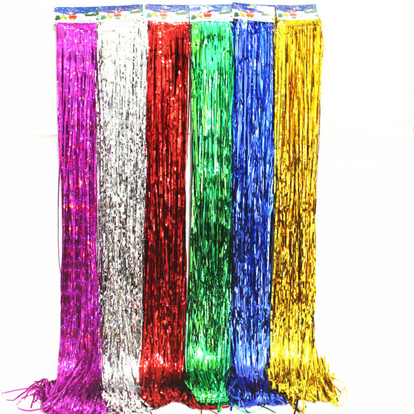 1M Balloon Ribbon Tassel Colorful Christmas Decorations Birthday Party Supplies Wedding Ornament For Valentine's Day 6 Colors Free Shipping