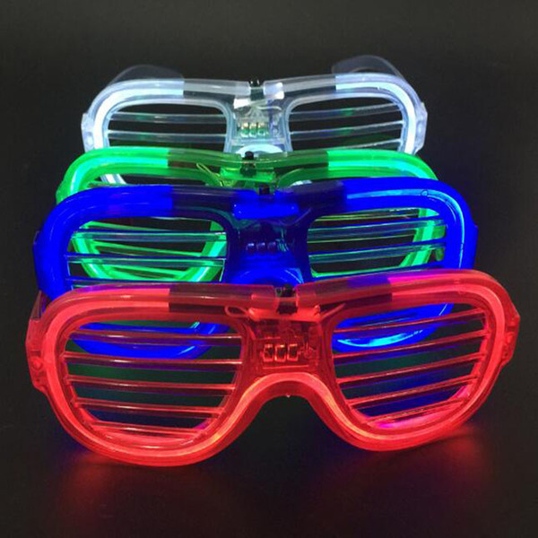 Shutter LED Glowing Sunglasses Fashion Christmas Decorations Light Party Birthday Performance Makeup Red Green Blue Bright Sunglasses