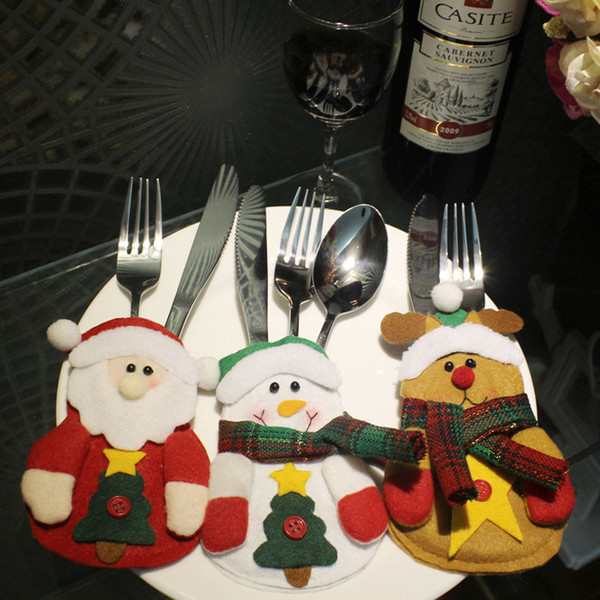 Christmas Tableware Sets Santa Claus Snowman Christmas Decorations For Hotel Knife And Fork Sets Merry Christmas Decorations