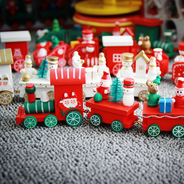 Small Train Toys For Kids Merry Christmas Decorations 3 Colors Christmas Gift For Children Package With Box