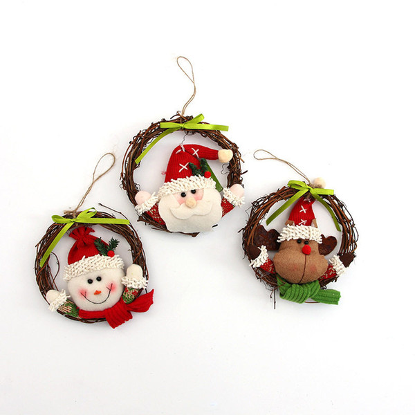 Christmas Decorations For Door 14cm Santa Claus Dolls Garlands For Christmas Tree Decorations 3 pcs Outdoor Christmas Ornaments