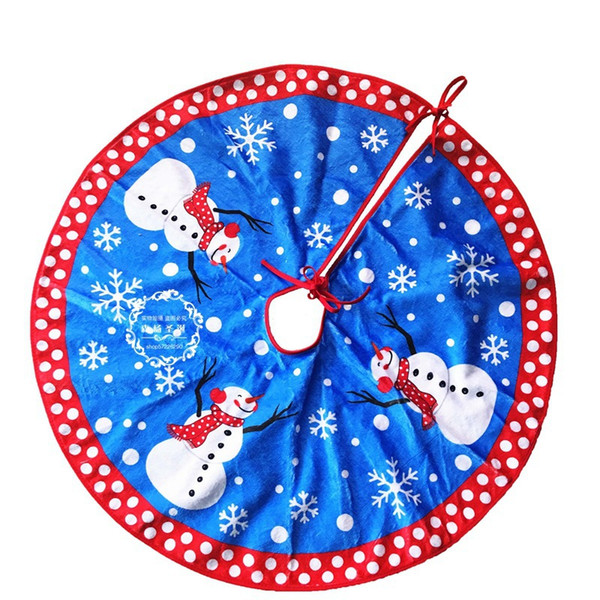 Snowman Cartoon Christmas Tree Skirt For Home Decor Plush Floor Mat For Christmas Decor Printed Rug For Xmas Decor Xmas Carpet