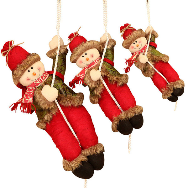 Snowman Decoration For Christmas Cute Snowman Dolls For Kids Gifts Doll Christmas Tree Decorations Home New Year Party Ornaments