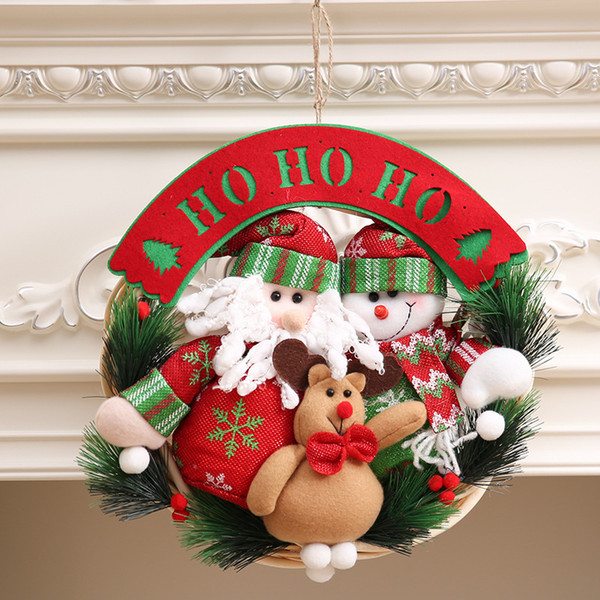 New Fashion Garland Santa Claus Hanging Ornaments Christmas Decorations For Xmas Tree Happy New Year DIY Home Party Supplies