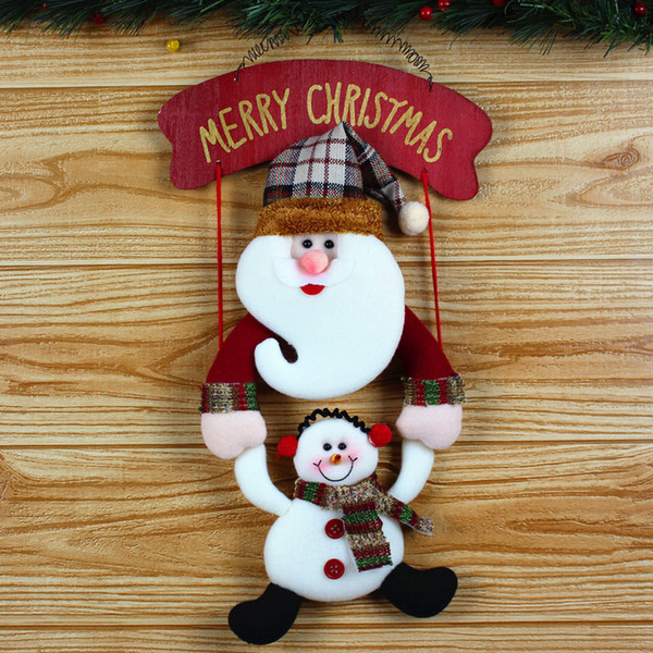 Hanging Ornaments For Christmas Tree Decorations Santa/Snowman Pendant For Christmas Door Decor navidad 2022Xmas Gfits For Kids