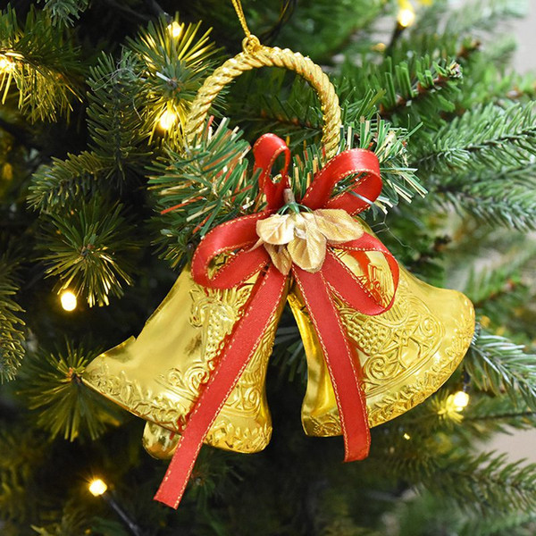 2018 ins hot sale Christmas gold Bell 10Pcs Metal Bell Decoration For Home Christmas Tree Decoration For Home Free Sipping