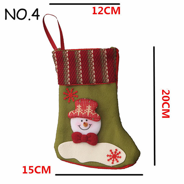 Christmas Bag Ornaments Sequins Embellished Non Woven Fabrics Christmas Socks Party Gifts For Kids Candy Bag Christmas Stockings