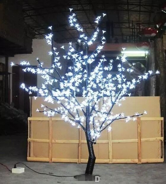 1.5m 5 Ft Height White LED Cherry Blossom Tree Outdoor /indoor Wedding Garden Holiday Light Decor 480 LEDs