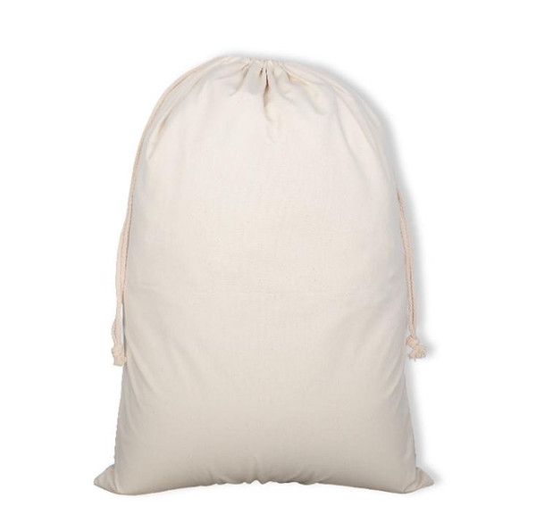 Cotton canvas bag XMAS Blank Christmas gift Sack Christmas bags pocket beam blank bags Christmas Decorations SN2002