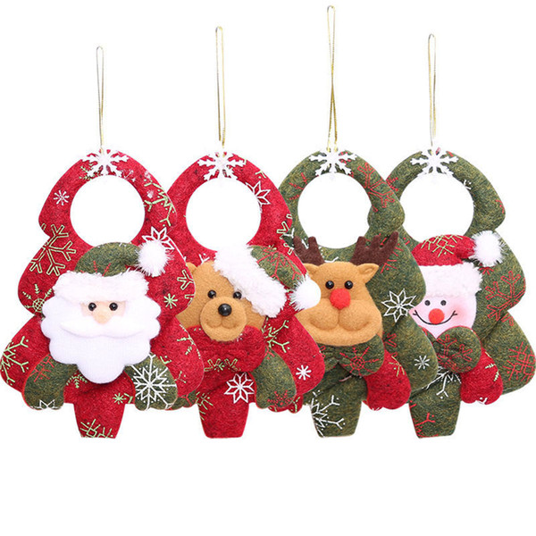 Christmas Pendant Santa Claus Hanging Gift Bag Decoration Party Ornament JJ christmas Santa Decors Stereo Christmas Pendant