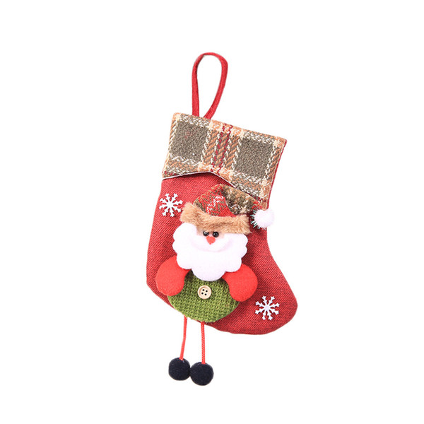 Happy New Year 2019 Year Merry Christmas Gift Christmas Stockings Sock Santa Claus Candy Bag Xmas Tree Decoration navidad 2018