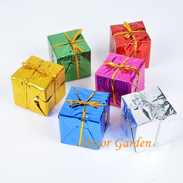 2017 Hot Sell! 8cm DIY Mixed Color Christmas Gift Bag Cute Small Holiday Decorations Free Shipping