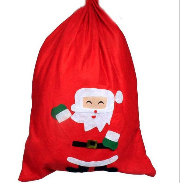 Free DHL santa sacks christmas stockings Monogrammable Santa Claus Drawstring RED Bag , Monogramable Sack Bags candy gift bags CB009P