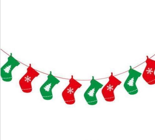 2019 New arrive Christmas Flags Party Supplies colorful Banner Christmas Decorations Home Decor flags Santa Claus Snow man Xmas flag