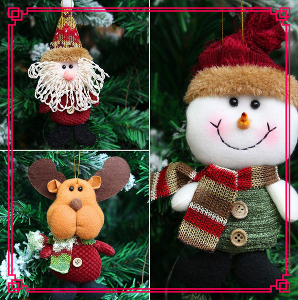 2017 Christmas Gift Santa Claus Snow Man Doll Christmas Decorations Xmas Tree Gadgets Ornaments Doll Party Supplies