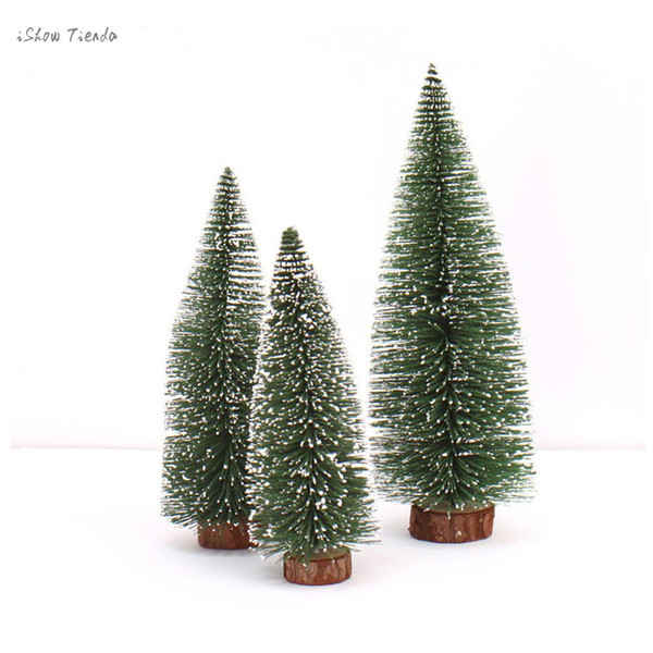 ISHOWTIENDA 10CM/15CM/20CM/25CM/30CM Mini Christmas Tree Stick White Cedar Desktop Small Christmas Tree Mini