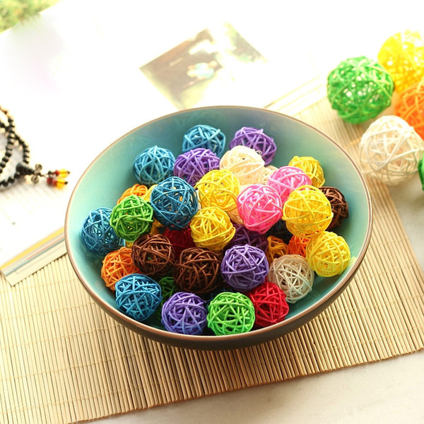 tengsen Crafts 20pcs/lot Multi colors option 3cm Sepaktakraw Home Decor Christmas party festive decorations Supplies DIY Accessories