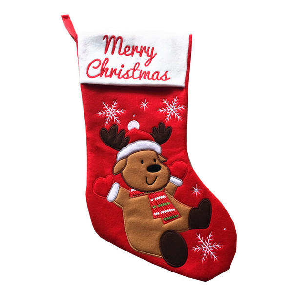 Christmas Stocking Xmas Decorations Children Gift Candy Bag Santa Claus Socks Christmas Tree Ornaments Santa Sacks