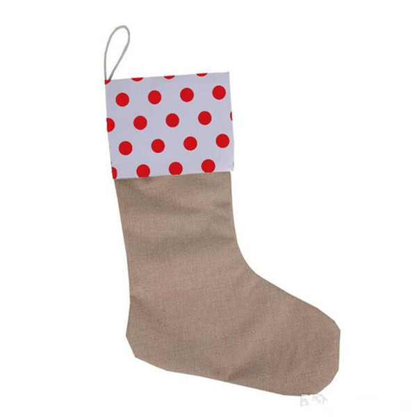 12*18inch New high quality canvas Christmas stocking gift bags Xmas stocking Christmas decorative socks bags T0296