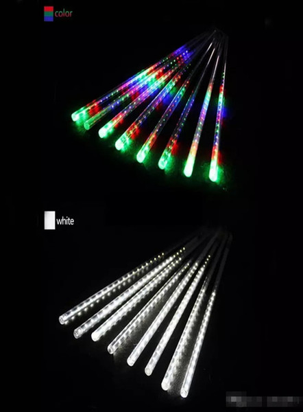 Edison2011 2017 8PCS/Set Snowfall LED Strip Light Christmas Rain Tube Meteor Shower Rain LED Light Tubes 100-240V EU/US/UK/AU Plug