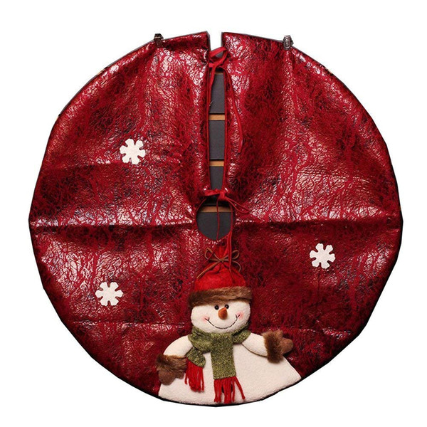 Christmas Tree Skirt/Xmas/Christmas Decorations Tree Skirts in Victorian 24-Inch Round Cute Christmas Santa Claus with Festival Greeting