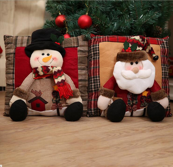 New Christmas Burlap Pillow Christmas Decorations Christmas Home Decorations Santa Pillows outlet