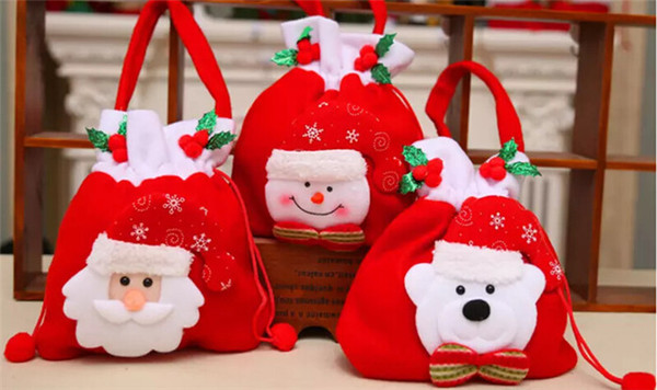 Fashion Christmas Gift Santa style Christmas Decoration Christmas Wedding Candy Bags Lovely Gifts Xmas Bag For Children