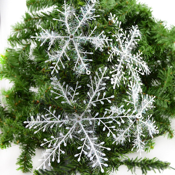 Hot selling Snowflake Christmas supplies Size 11x11 cm Christmas decoration white Christmas hanging decoration FEDEX DHL Free shiping