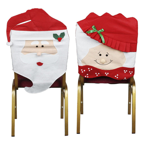 Christmas Chair Decoration Supplies For Dining Table Home Party Colorful Nowman Shaped Chair Cover Back Seat Coverings