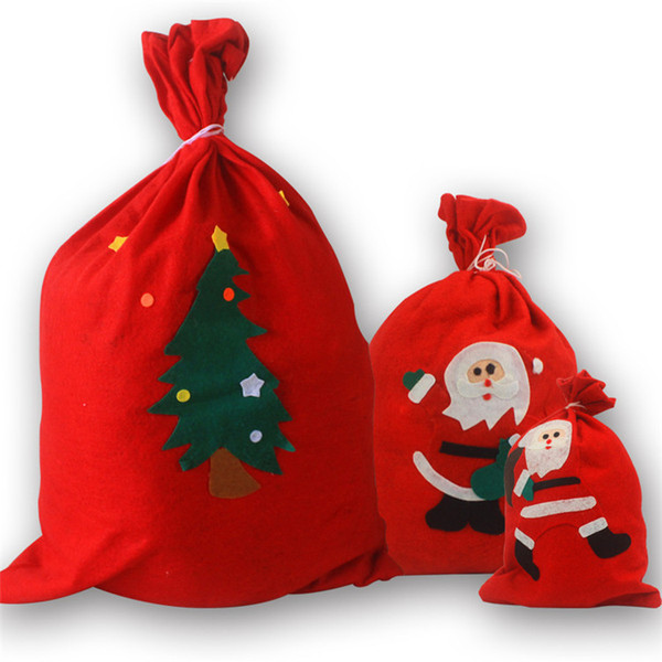 Red Christmas Gift Bag Christmas Sack Bag Santa Sack Drawstring Bag Wholesale Christmas Decorations with Tree Sizes