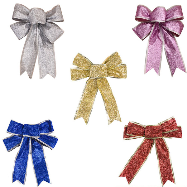 Bow-knot Christmas Tree Decorations Xmas Ornament Wedding Party Hanging E00342 CAD