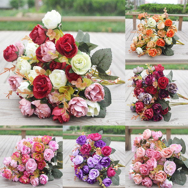 New 1 piece Props Decorative Rose Flower Photography Artificial Flower Photo Autumn European Style Simulation Home Decoration