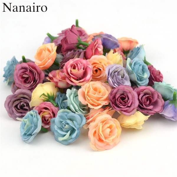 10pcs 3cm Mini Rose Cloth Artificial Flower For Wedding Party Home Room Decoration Marriage Shoes Hats Accessories Silk Flower