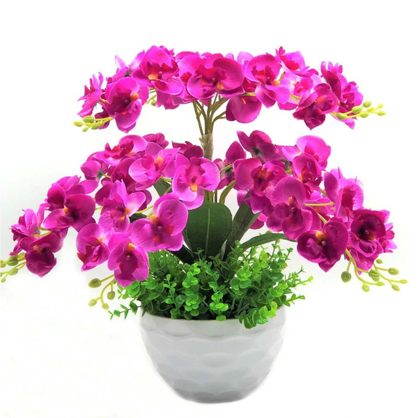 butterfly orchid Artificial decorative flowers wreaths plants tree flower bonsai fake flowers pine trees Komatsu flower vase C18111501