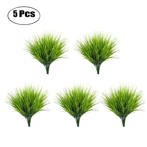 5pcs/set Artificial Grass Plant Decorative Plastic Fake Plant Fake Grass Plant For Home Decor Office Decoration 2019 New Arrival C19022801
