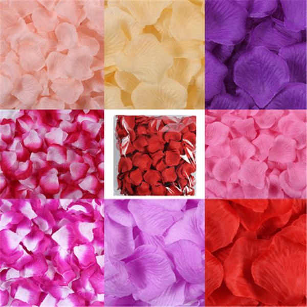 1KG Artificial Fabric Rose Petals Wedding Marriage Room Decorations Adornment Home Decor Wedding Party Simulation Silk Rose Flower Wholesale