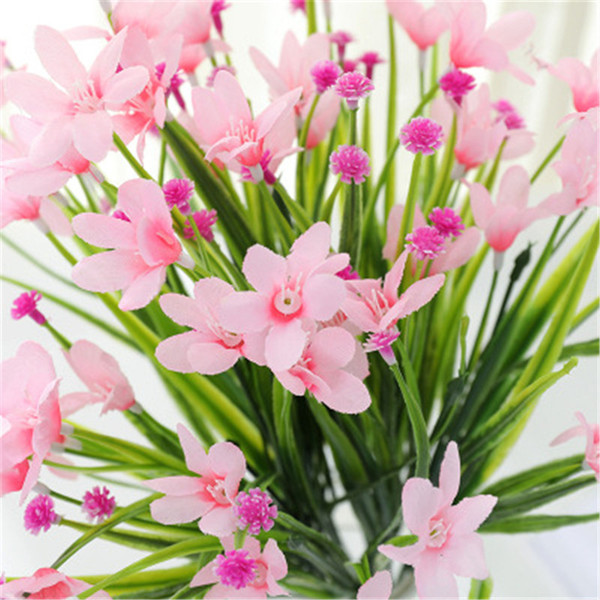 10PCS Artifical Silk Flower orchid Wedding Decoration Single cymbidium Real Touch Flower for Home Party Festival Decorative Gift Wreaths