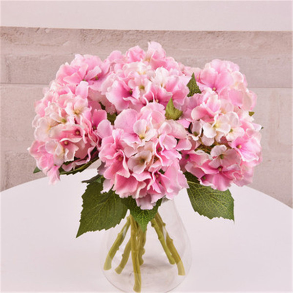 10PCS Simulation Artificial Wedding hydrangea Flowers for Wedding Party Festival Decoration Supplies Silk Pu Flowers Wreaths Wholesale