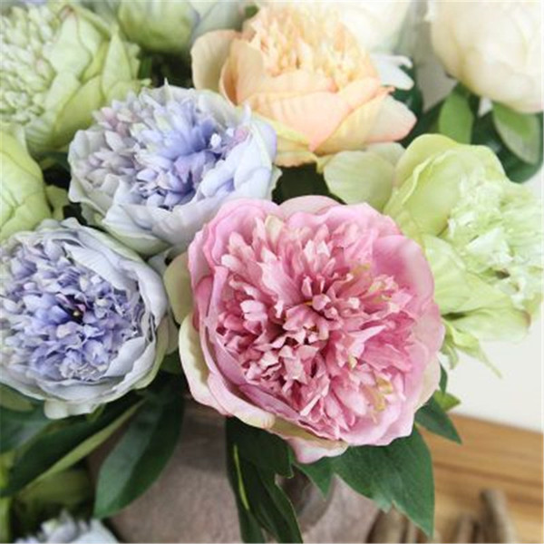 10pcs High Quality Artifical Flowers Peony Home Decorations Handmade Silk Flowers Head for Wedding Party Decorative Fake Flowers Wreaths H83