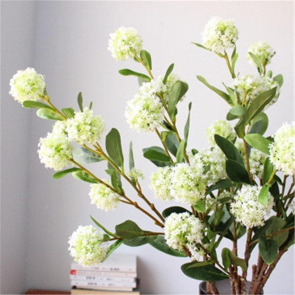 5pcs/lot 9Head Sydney Flower Simulation Plant Fruits Wedding Flower Home Decor Single Festival Party Living Room Decorative Wreaths H199