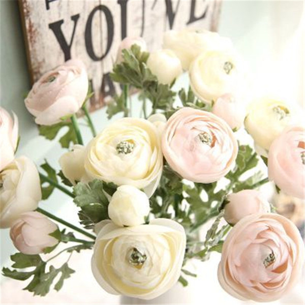 10PCS Artificial Flower Tea Roses Bouquet Real Touch Silk Flower for Home Wedding Decorations Desk Office Party Birthday Gift Mix Color H162