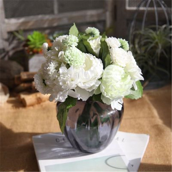 Artificial peony Flowers Mini Fake Silk Real Touch Wedding Decoration flowers for Home Festivel Party Decoration Bouquets Wreaths Wholesale