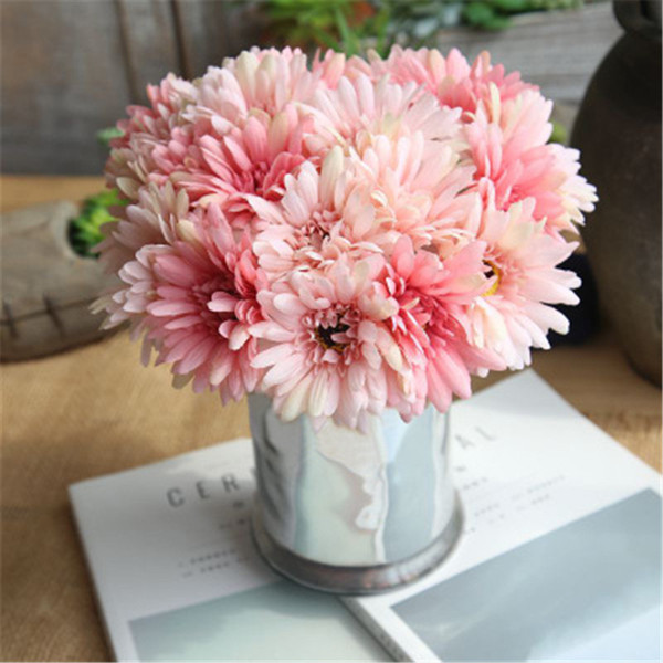 Artificial Flowers Gerbera Bouquet Wholesale Gerbera Silk Flowers Home wedding Decoration Flowers for Festival Party Decorative Wreaths